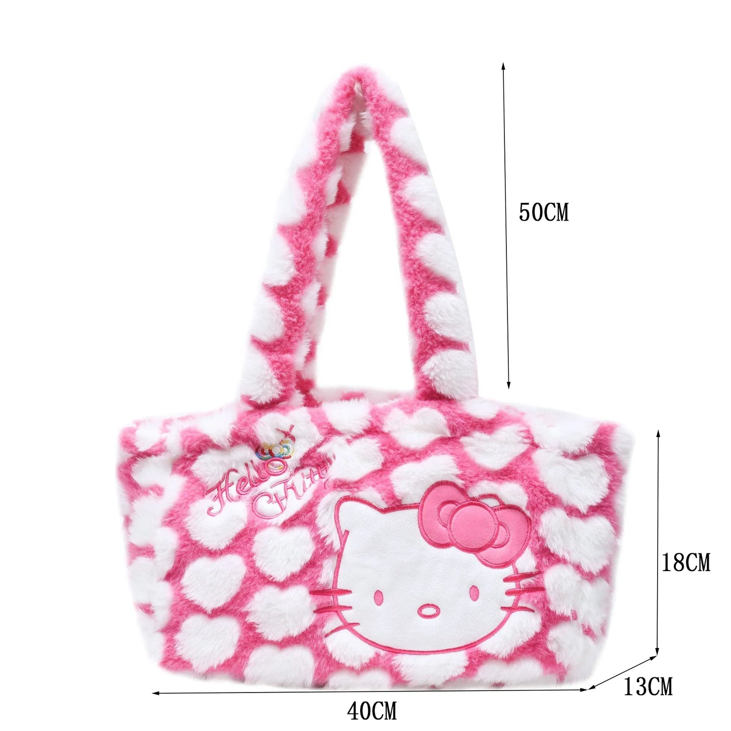 Hello Kitty Coin Purse Plush Shoulder Bag Kuromi Japanese Handbags Cinnamon Bags for Women Sanrio Kawaii Purses and Handbags